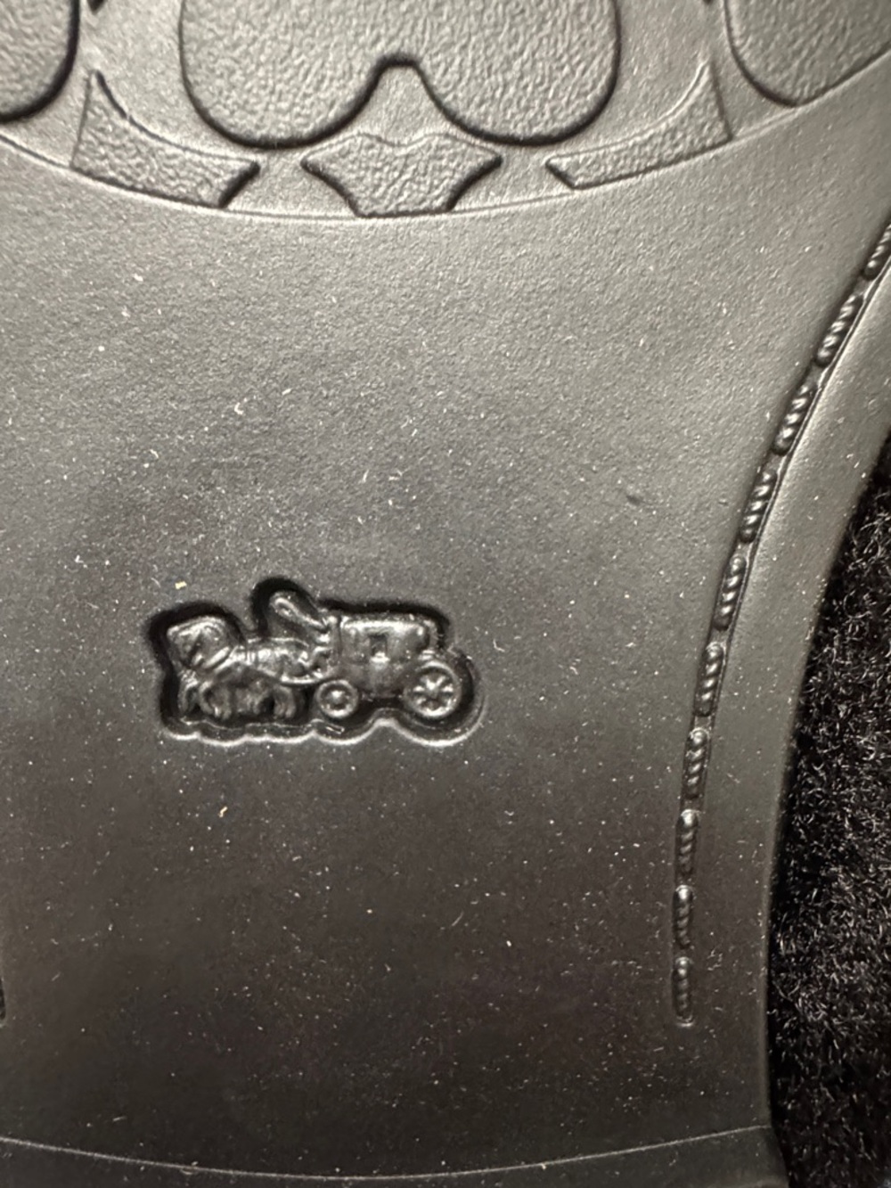 Coach Black Faux-Fur Slide Mules 9B NWT - Picture 6 of 8